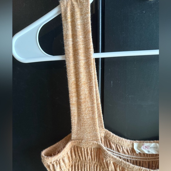 Tan Smocked Wide Leg Jumpsuit Size Medium - Picture 5 of 11